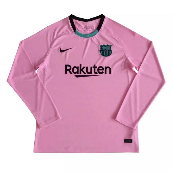 Camiseta Barcelona Replica Tercera Ropa ML 2020/21 Rosa